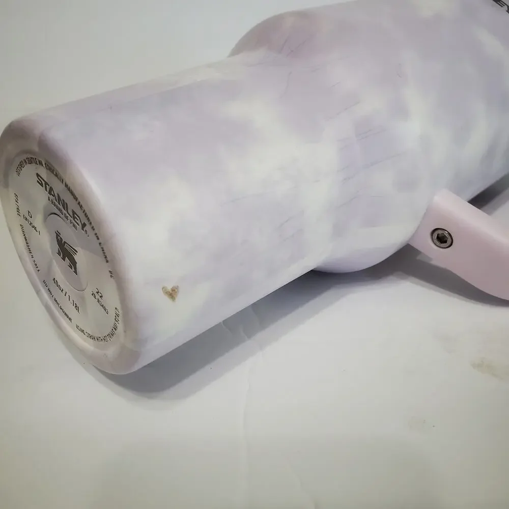 Stanley Wisteria Purple White Tie Dye 40 Oz Tumbler Discontinued Quencher H.20 - Picture 7 of 10